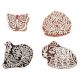 Set of 4 Piece New Mix Wooden Printing Block